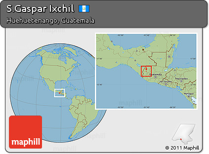 Savanna Style Location Map of S.Gaspar Ixchil