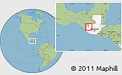 Savanna Style Location Map of S.Gaspar Ixchil, highlighted country