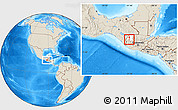 Shaded Relief Location Map of S.Gaspar Ixchil, highlighted parent region