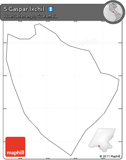 Blank Simple Map of S.Gaspar Ixchil, cropped outside