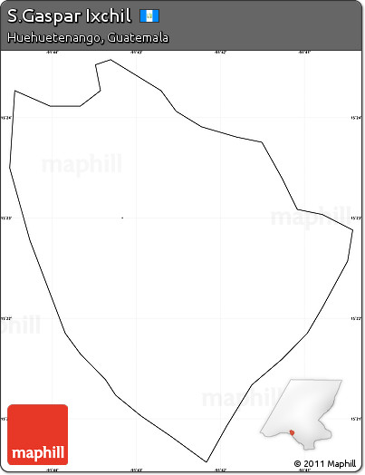 Blank Simple Map of S.Gaspar Ixchil, cropped outside
