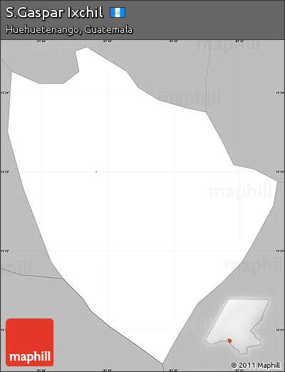 Gray Simple Map of S.Gaspar Ixchil
