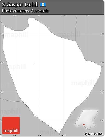 Gray Simple Map of S.Gaspar Ixchil