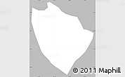 Gray Simple Map of S.Gaspar Ixchil, single color outside