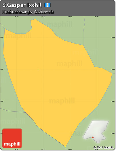 Savanna Style Simple Map of S.Gaspar Ixchil