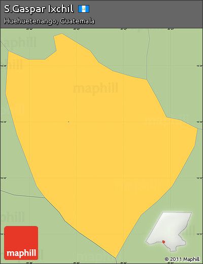 Savanna Style Simple Map of S.Gaspar Ixchil