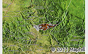 Physical Map of S. Juan Ixcoy, satellite outside