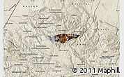 Physical Map of S. Juan Ixcoy, shaded relief outside