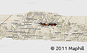 Physical Panoramic Map of S. Juan Ixcoy, shaded relief outside