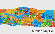 Political Panoramic Map of S. Juan Ixcoy
