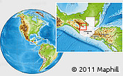 Physical Location Map of S.Mateo Ixtatan, highlighted country, within the entire country