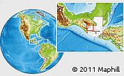 Physical Location Map of S. Miguel Acatan, highlighted country