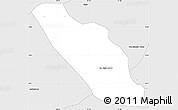 Silver Style Simple Map of S. Miguel Acatan