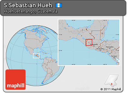 Gray Location Map of S.Sebastian Hueh