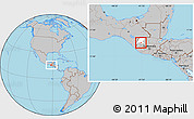 Gray Location Map of S.Sebastian Hueh, highlighted parent region