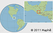 Savanna Style Location Map of S.Sebastian Hueh