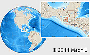 Shaded Relief Location Map of S.Sebastian Hueh