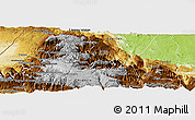 Physical Panoramic Map of Santa Eulalia