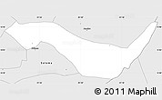Silver Style Simple Map of Santa Eulalia