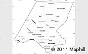 Blank Simple Map of Huehuetenango, cropped outside