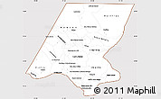 Classic Style Simple Map of Huehuetenango, cropped outside