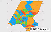 Political Simple Map of Huehuetenango, cropped outside