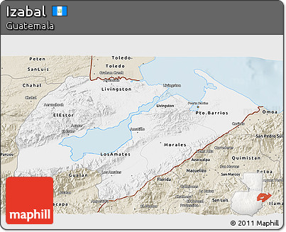 Classic Style 3D Map of Izabal