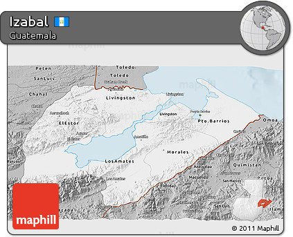 Gray 3D Map of Izabal