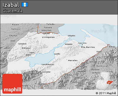 Gray 3D Map of Izabal