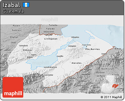 Gray 3D Map of Izabal
