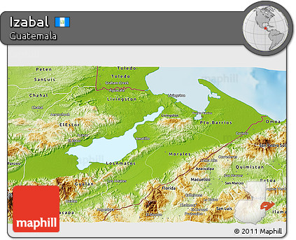 Physical 3D Map of Izabal