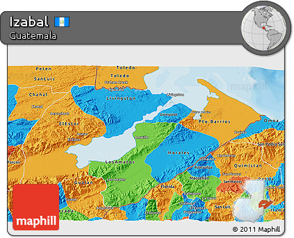 Political 3D Map of Izabal