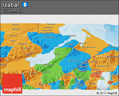 Political 3D Map of Izabal