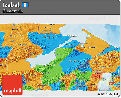 Political 3D Map of Izabal