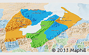 Political 3D Map of Izabal, lighten