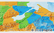 Political 3D Map of Izabal, political shades outside