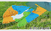 Political 3D Map of Izabal, satellite outside