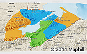 Political 3D Map of Izabal, shaded relief outside