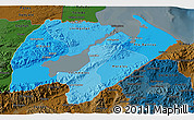 Political Shades 3D Map of Izabal, darken