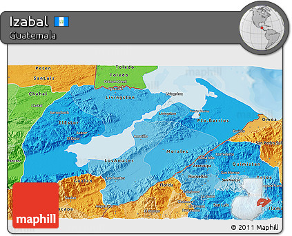 Political Shades 3D Map of Izabal