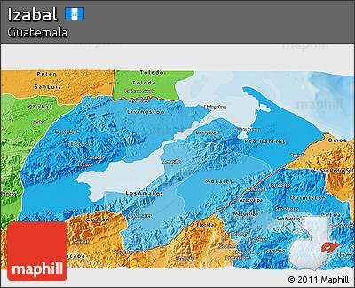 Political Shades 3D Map of Izabal