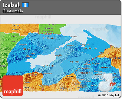 Political Shades 3D Map of Izabal