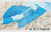 Political Shades 3D Map of Izabal, shaded relief outside