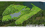 Satellite 3D Map of Izabal, darken