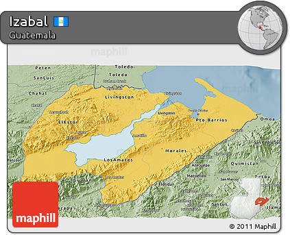 Savanna Style 3D Map of Izabal