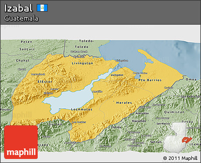 Savanna Style 3D Map of Izabal