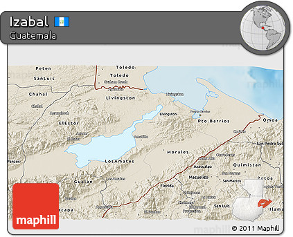 Shaded Relief 3D Map of Izabal