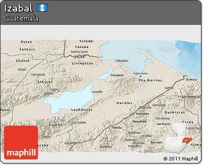 Shaded Relief 3D Map of Izabal