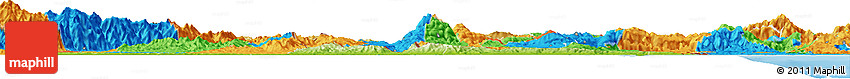 Physical Horizon Map of Izabal, political outside