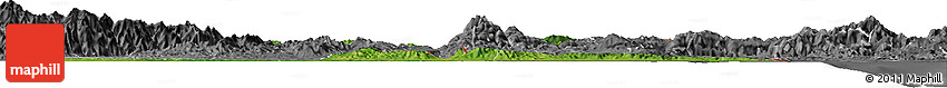 Satellite Horizon Map of Izabal, desaturated